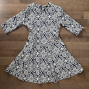 Zara dress in blue & white